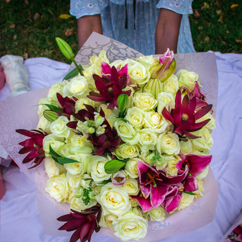 Rose and Tiger Lilies